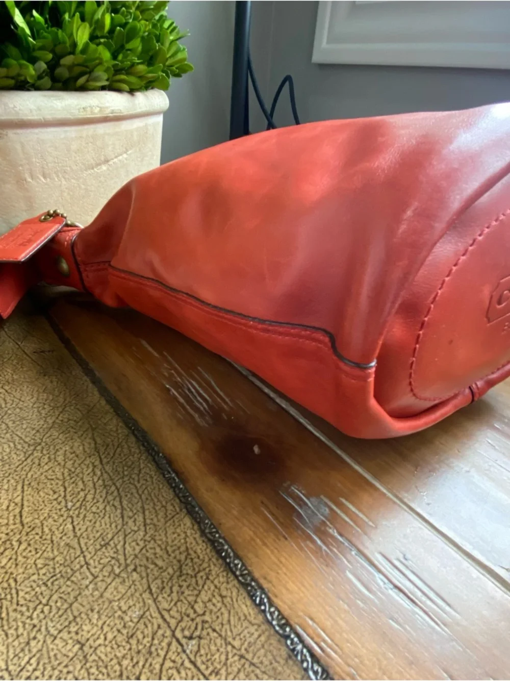 Coach Chili Red Tattersall Bleecker Bucket Bag and Waller Set Bundle Y2K - Picture 9 of 17